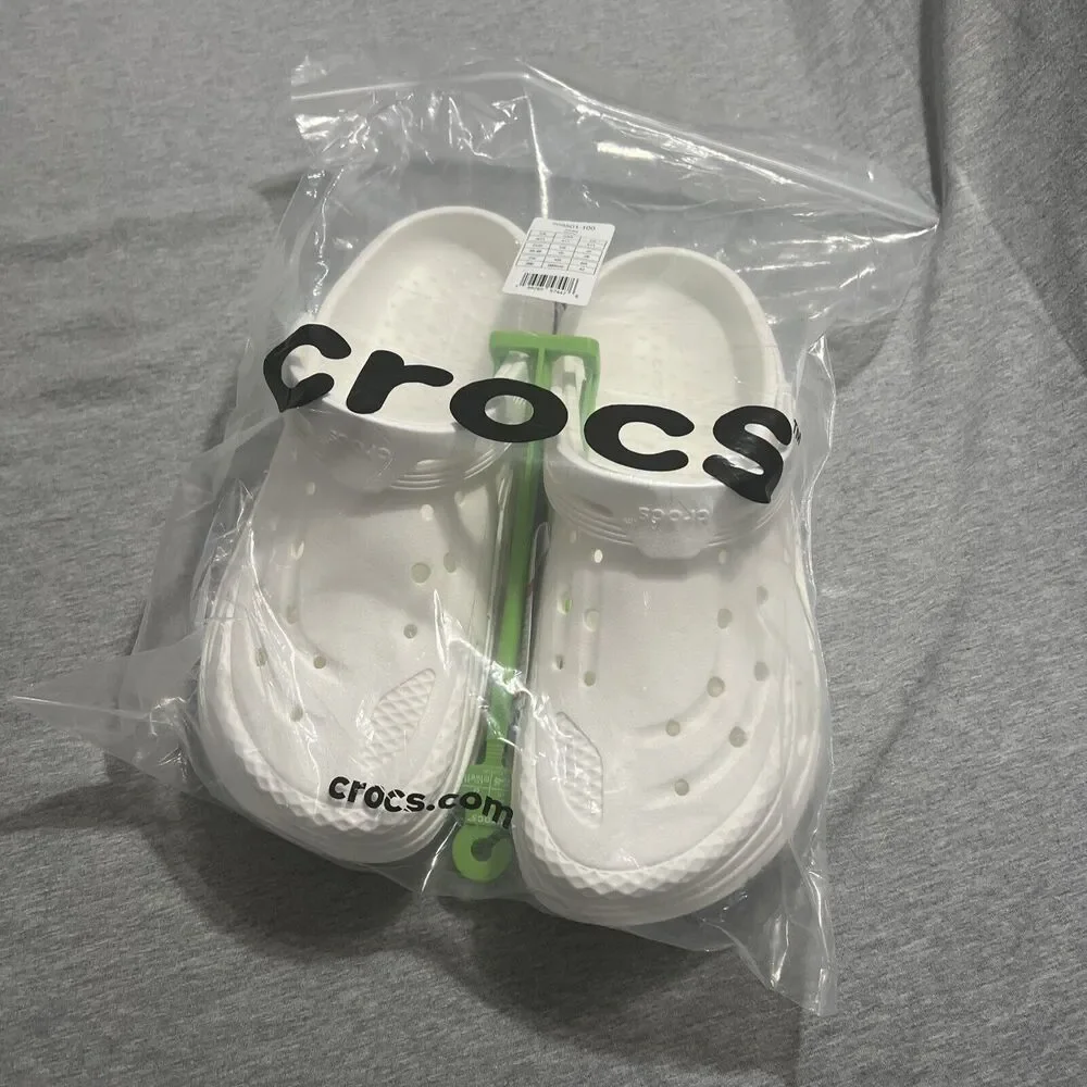 NWT Crocs Off Grid Clog - White Mens 11 Streetwear Comfort Shoes